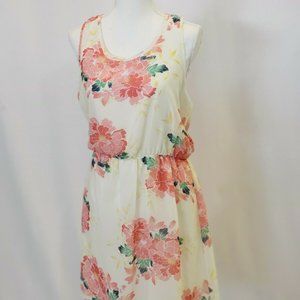 Charming Charlie Cream Floral Sleeveless Mini